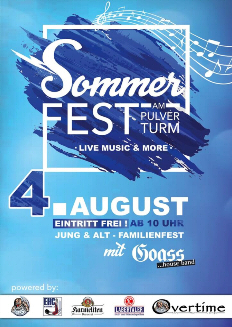 Sommerfest am Pulverturm + Live Music & More